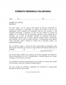 Formato renuncia voluntaria