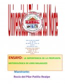 LA IMPORTANCIA DE LA PROPUESTA METODOLÓGICA DE LORIS MALAGUZZI