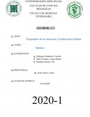 Propiedades de los elementos: Clasificación Periódica
