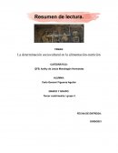 Resumen de investigación La determinación sociocultural en la alimentación-nutrición