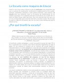 La Escuela como maquina de Educar