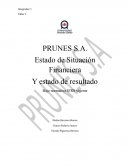 PRUNES S.A. Estado de Situación Financiera