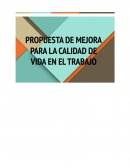 PROPUESTA DE MEJORA PARA LA CALIDAD DE VIDA EN EL TRABAJO