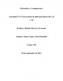 Conversiones de diferentes Bases