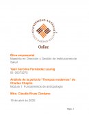 ANÁLISIS DE LA PELICULA “TIEMPOS MODERNOS” CHARLES CHAPLIN