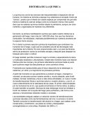HISTORIA DE LA QUIMICA