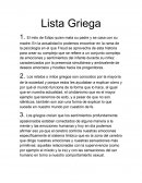 Lista Griega