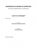 ¿Qué es la estrategia?