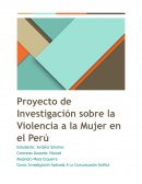 Informe sobre índice de feminicidios en el Perú