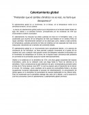 Calentamiento global por las emisiones de CO2