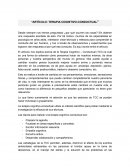 ARTÍCULO: TERAPIA COGNITIVO-CONDUCTUAL