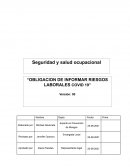 Obligacion de informar riesgos laborales COVID-19
