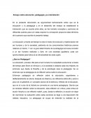 Ensayo sobre educación, pedagogía y su interrelación