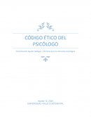Código Ético del Psicólogo