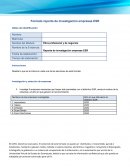 Formato reporte de investigación empresas ESR