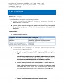 Desarrollo de habilidades para el aprendizaje.Plan de mejora