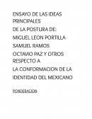 OCTAVIO PAZ Y OTROS RESPECTO A LA CONFORMACION DE LA IDENTIDAD DEL MEXICANO
