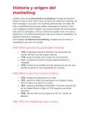 HISTORIA Y ORIGEN DE MARKETING