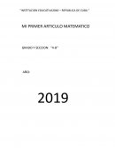 MI PRIMER ARTICULO MATEMATICO