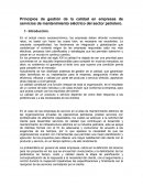 Principios de gestión de la calidad en empresas de servicios de mantenimiento eléctrico del sector petrolero