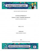 Evidencia 1: Artículo “Trazabilidad organizacional”