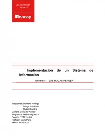 Informe N°1 “LAS ROCAS PEHUEN”. Página 1