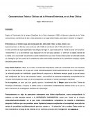 Características Teórico Clínicas de la Primera Entrevista, en el Área Clínica