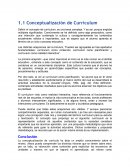Conceptualización del curriculum