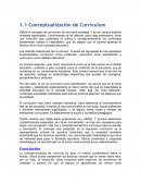 Conceptualización del curriculum