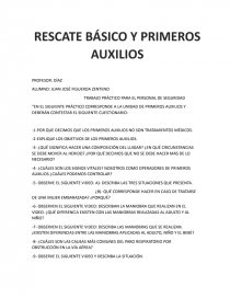 RESCATE BASICO Y PRIMEROS AUXILIOS. Página 1