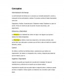Conceptos de Admnistracion del tiempo