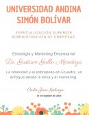 LA OBESIDAD Y EL SOBREPESO EN ECUADOR, UN ENFOQUE DESDE LA ÉTICA Y EL MARKETING