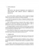 PREVALENCIA DEL DESGASTE PROFESIONAL DEL HOSPITAL DE ESPECIALIDADES “JOSÉ CARRASCO ARTEAGA”. SINDROME DE BURNOUT SB