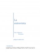 Técnica de recogida de información: La entrevista