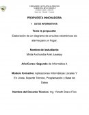 Elaboración de un diagrama de circuitos electrónicos de alarma para un hogar