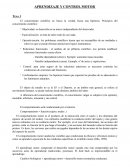 Aprendijae y control motor