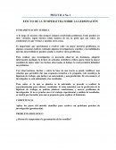 EFECTO DE LA TEMPERATURA SOBRE LA GERMINACIÓN