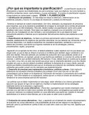 ¿Por qué es importante la planificación? ejemplo de Don Gino