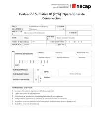 Operaciones de Conminución. Página 1