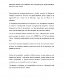 Elementos teóricos para analizar las políticas educativas
