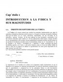 INTRODUCCION A LA FISICA Y SUS MAGNITUDES