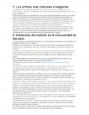 Los errores más comunes al negociar