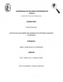 INVESTIGACION SOBRE MECANISMOS DE DEFENSA DURANTE LA INFANCIA