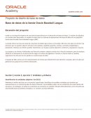 Base de datos de la tienda Oracle Baseball League