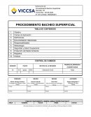 Procedimiento Bacheo Superficial