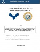 INCREMENTO DE LA VIOLENCIA CONTRA LA MUJER DURANTE EL CONFINAMIENTO POR COVID-19 EN EL DISTRITO DE SANTA ANA, PROVINCIA DE LA CONVENCION PERIODO 2020