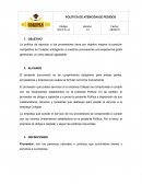 POLÍTICA DE ATENCIÓN DE PEDIDOS