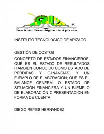 INVESTIGACION ESTADOS FINANCIEROS Y BALANCE GENERAL, CASO PRÁCTICO. Página 1