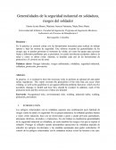 Generalidades de la seguridad industrial en soldadura, riesgos del soldador