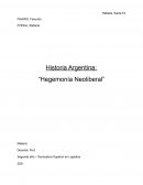 La hegemonía neoliberal en Argentina